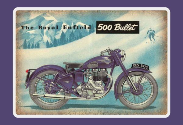 Royal Enfield Insegne: Blechschild-THE ROYAL ENFIELD-500 BULLET – Nuovo e nell'imballaggio originale da Rupperswil venduto da big-one-sale