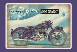 Blechschild-THE ROYAL ENFIELD-500 BULLET