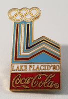 Z514 - Pin Olympic Winter Games Lake Placid 1980 Coca Cola
