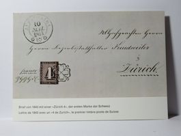 Bildpostkarte , die erste Marke der Schweiz