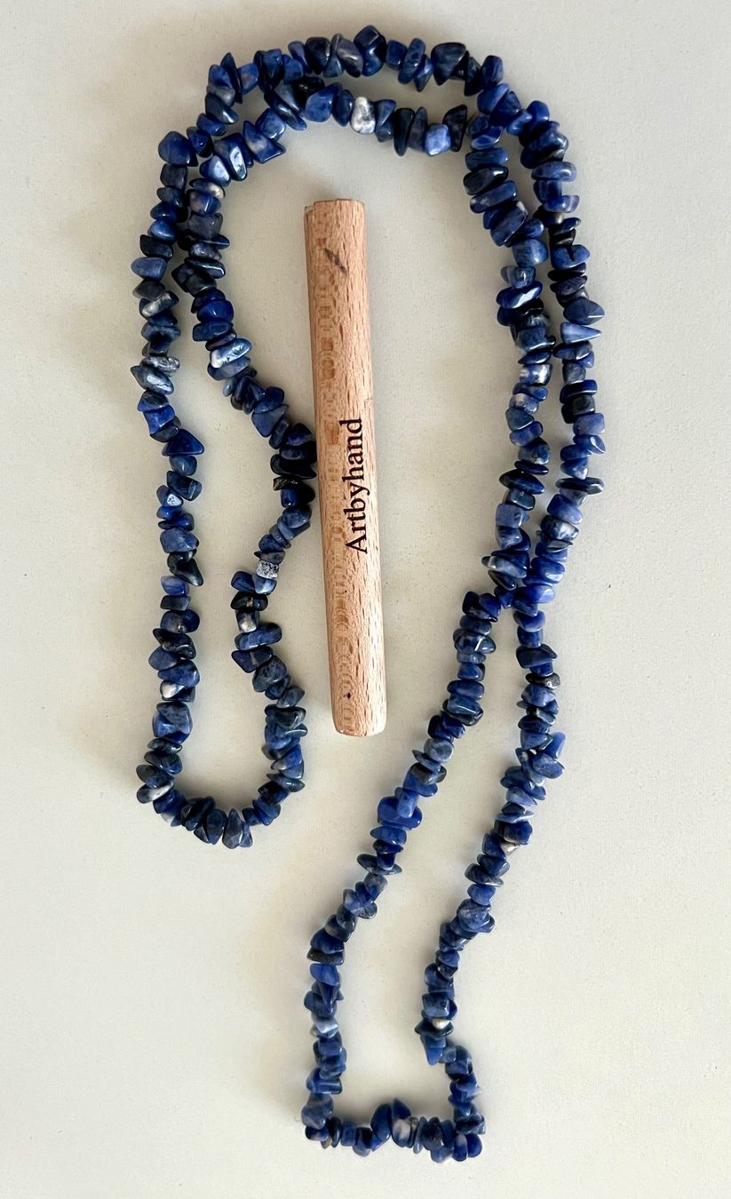 Catenine: HANDGEFERTIGTE SODALITH LONG KETTE - 90 CM LANG – Usato da Ruswil venduto da artbyhand 7