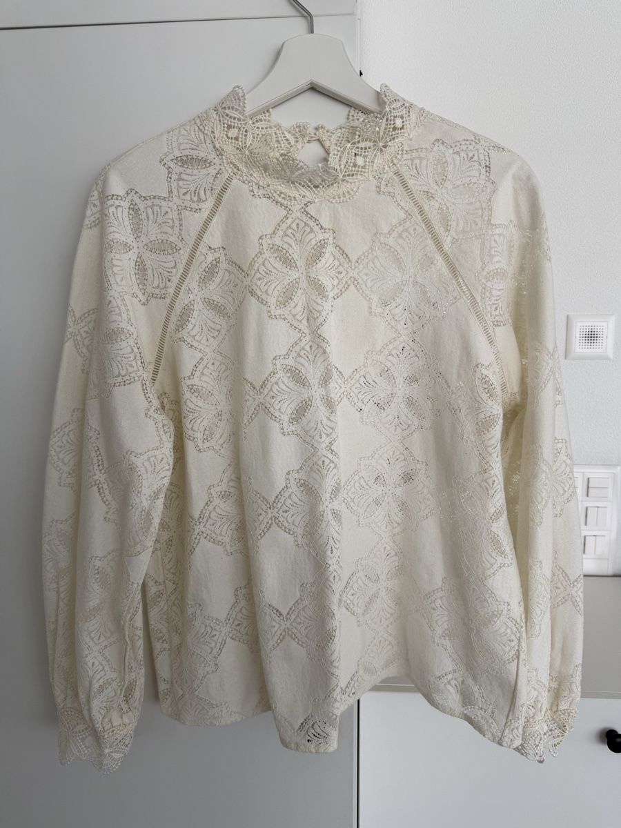 Mango Camicette: Bluse mit Lochstickerei Muster Mango – Nuovo (secondo la descrizione) da Zürich venduto da mel_87ct