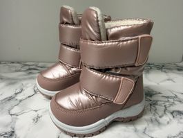 Winterstiefel für Mädchen Größe 22, neu! Metallic-Rosa 🎀