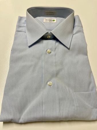 RESISTO Swiss Made🇨🇭Herrenhemd 42 Swiss Voile Baumwolle