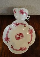 Meissen Seltene Sammeltasse mit Unterteller, Dragon Design.