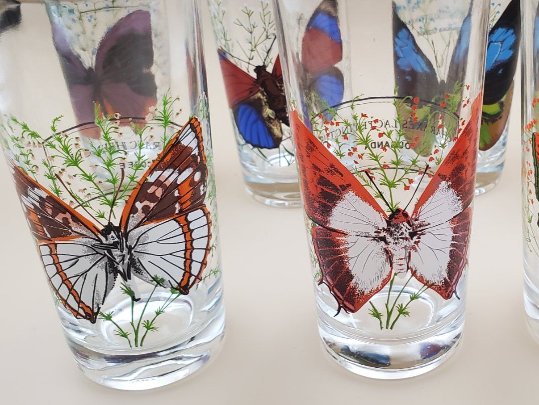 Bicchieri: 7 verres collection papillons du monde – Usato da Rennaz venduto da La_malle_du_dauphin 2