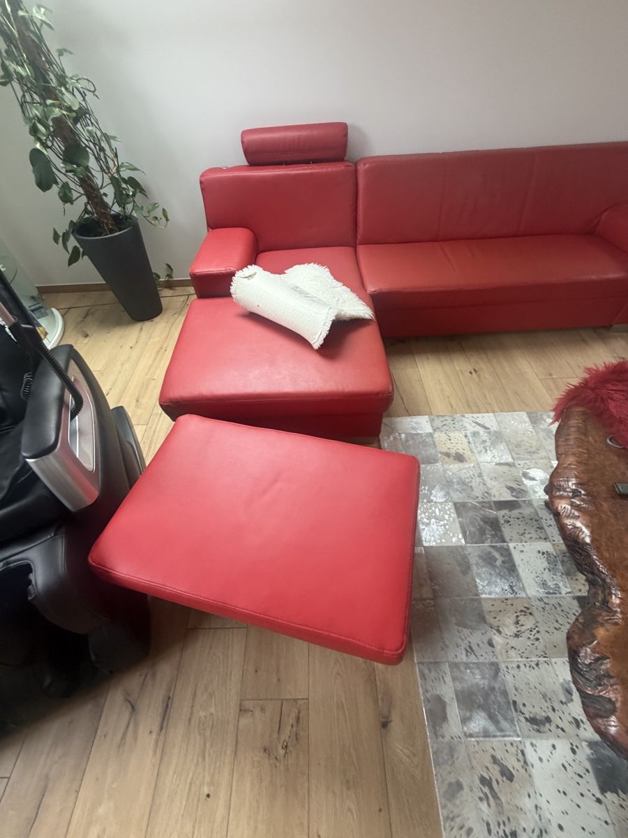 Liegen & Liegestühle: Ecksofa Leder rot mit Schlaffunktion – Gebraucht aus Kloten von VRG1973 6