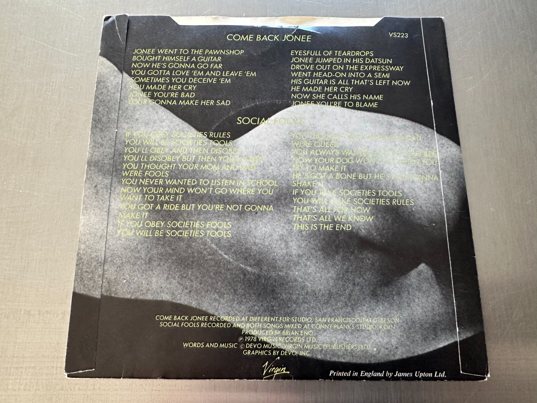 Dischi in vinile: DEVO 7 COME BACK JONEE – Usato da Sion venduto da jaipur1401 1