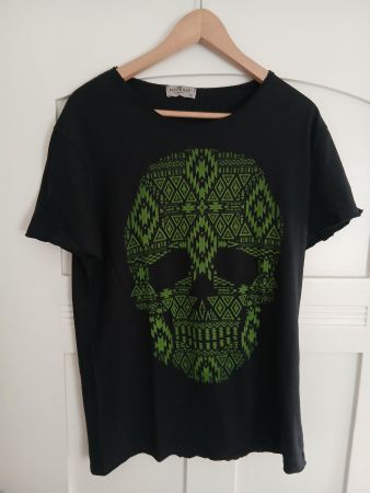 Cooles T-Shirt mit Totenkopf-Print, Impero, Made in ITALY