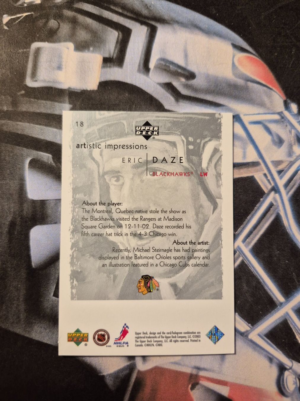 NHL Carte collezionabili: NHL Eric Daze Chicago Blackhawks – Usato da Treiten venduto da Sauber73 1