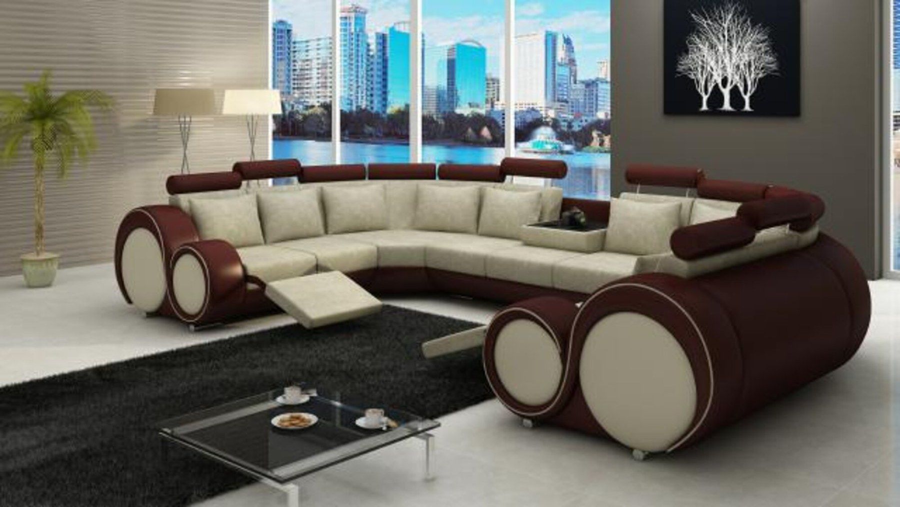 Divani: Ecksofa U Form Sofa Couch Polster Ecksofa Wohnlandschaft – Nuovo e nell'imballaggio originale da Zug venduto da jvmoebel-schweiz 5