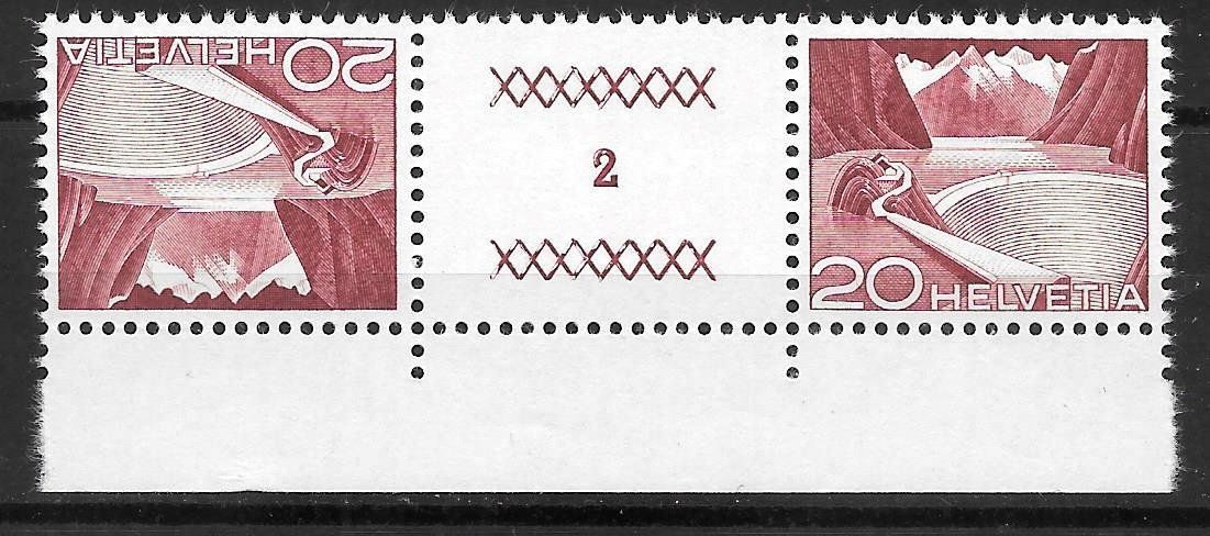 Alle Briefmarken: Zwischensteg S62 Bogennummer ** 1950 – Neu (gemäss Beschreibung) aus Olten von clotaldi