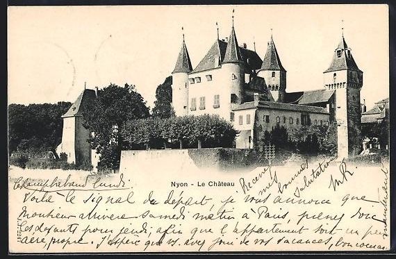 Cartes postales: AK Nyon, Le Château, 1902 – D'occasion à Berlin par bartko-reher