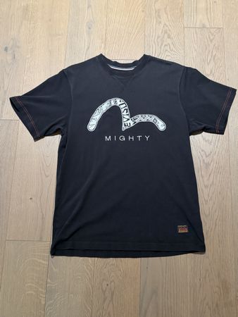 Evisu T-Shirt schwarz mit Logo Druck Herren Grösse L