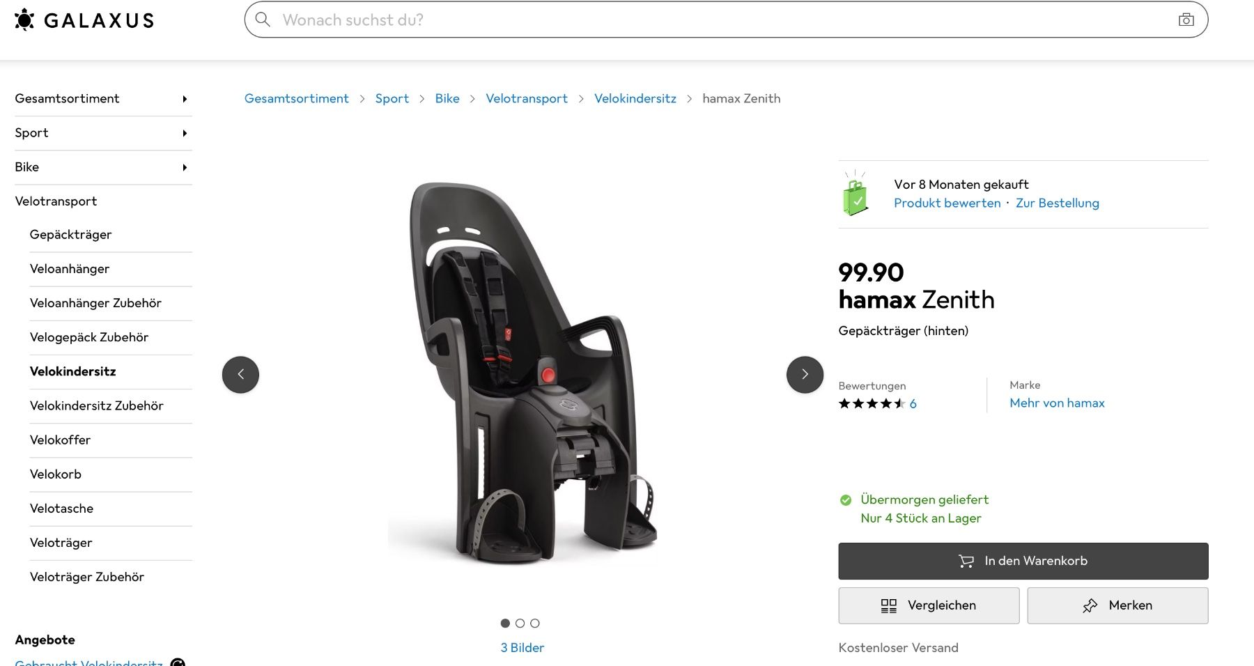 Hamax Pezzi di ricambio: Kindersitz Velo, hamax Zenith – Usato da basel venduto da jouhou 3