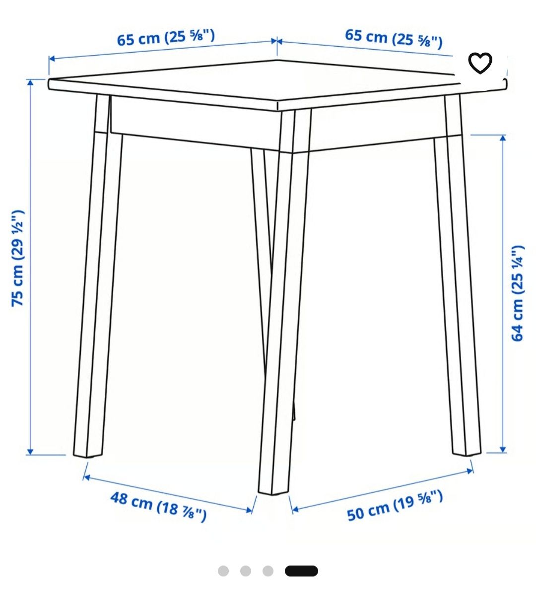 Ikea Tavoli: Ikea tisch pinntorp 65x65cm – Usato da Zürich venduto da web_f59x 1