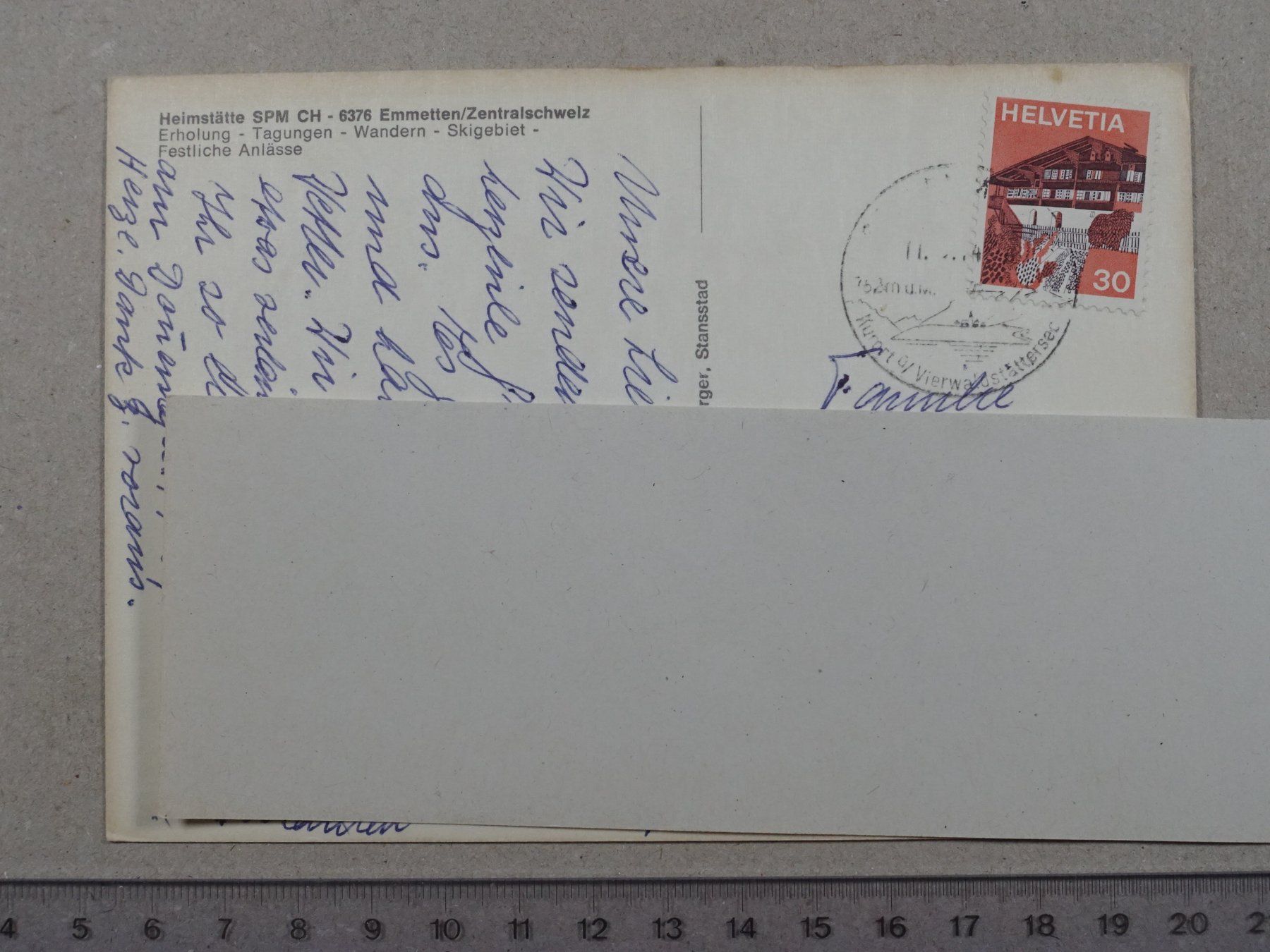 Ansichtskarten: Emmetten, Heimstätte SPM CH, 1974 – Gebraucht aus Lenzburg von fh1 1