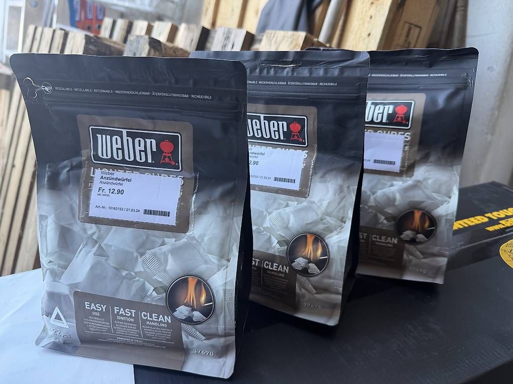 Franz Carl Weber Spiele: %3 Pack Anzündwürfel von Weber – Neu und originalverpackt aus Necker von liq24