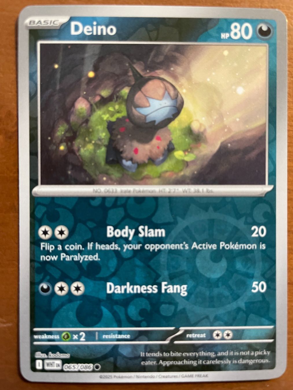 Pokémon Carte collezionabili: Pokemon Deino Reverse (Versand gratis) – Nuovo (secondo la descrizione) da Chur venduto da Angerson