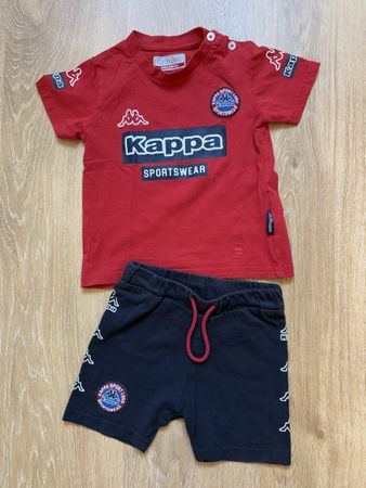Ensemble t-shirt et short rouge/bleu Kappa, t.92