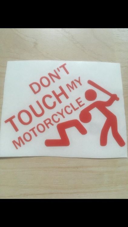 Quot;Don't Touch My Car" Sticker With Machine Gun Tuning-Car - Adesivi Moto
