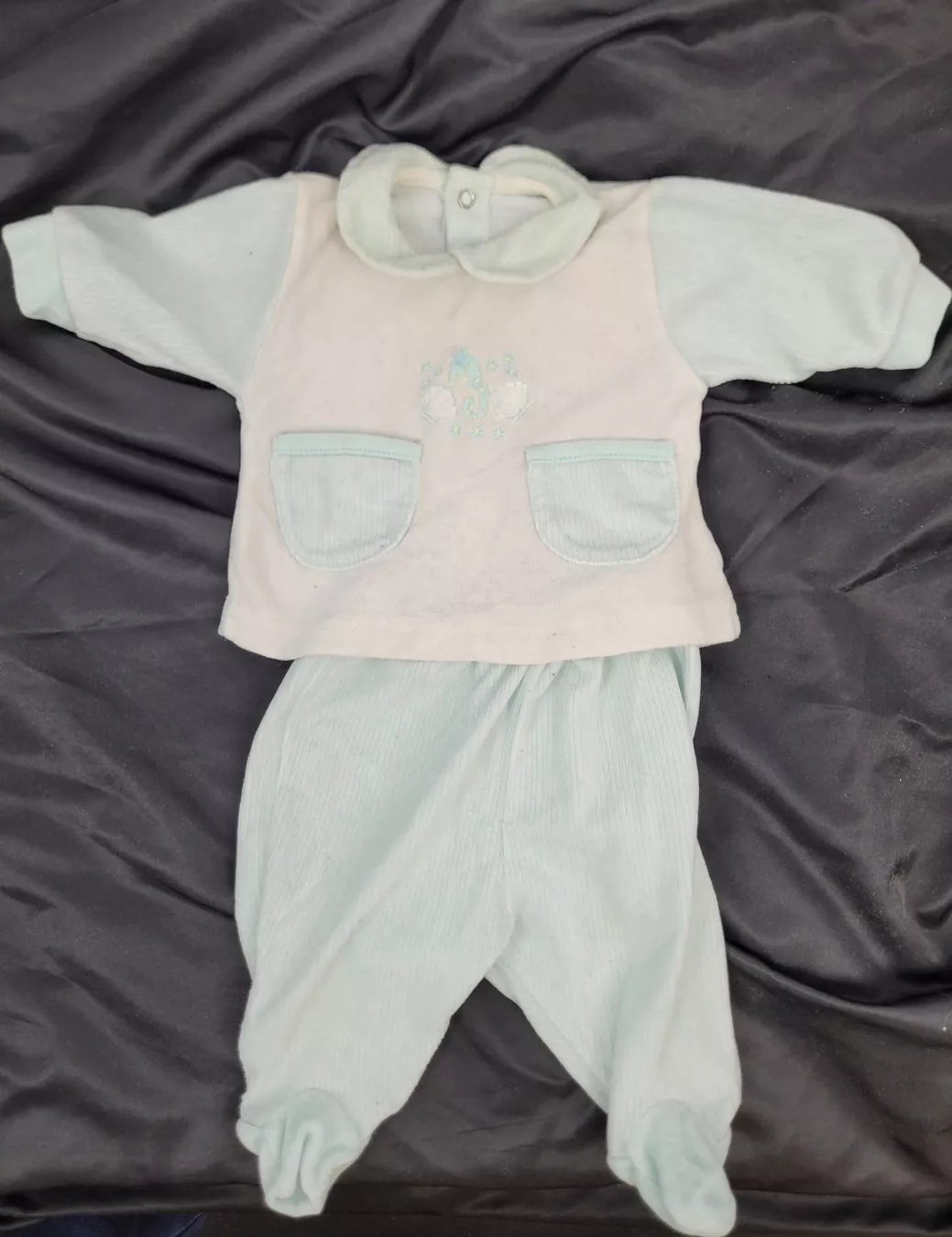 Pigiama & Simili: Ensemble Bébé Bleu Clair Rayé 1 mois – Usato da Lausanne venduto da PlusValue_Lausanne