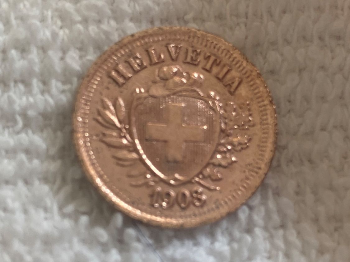 Tutti le monete: 1 centime/Rappen 1908 – Usato da Nyon venduto da Ilmi09