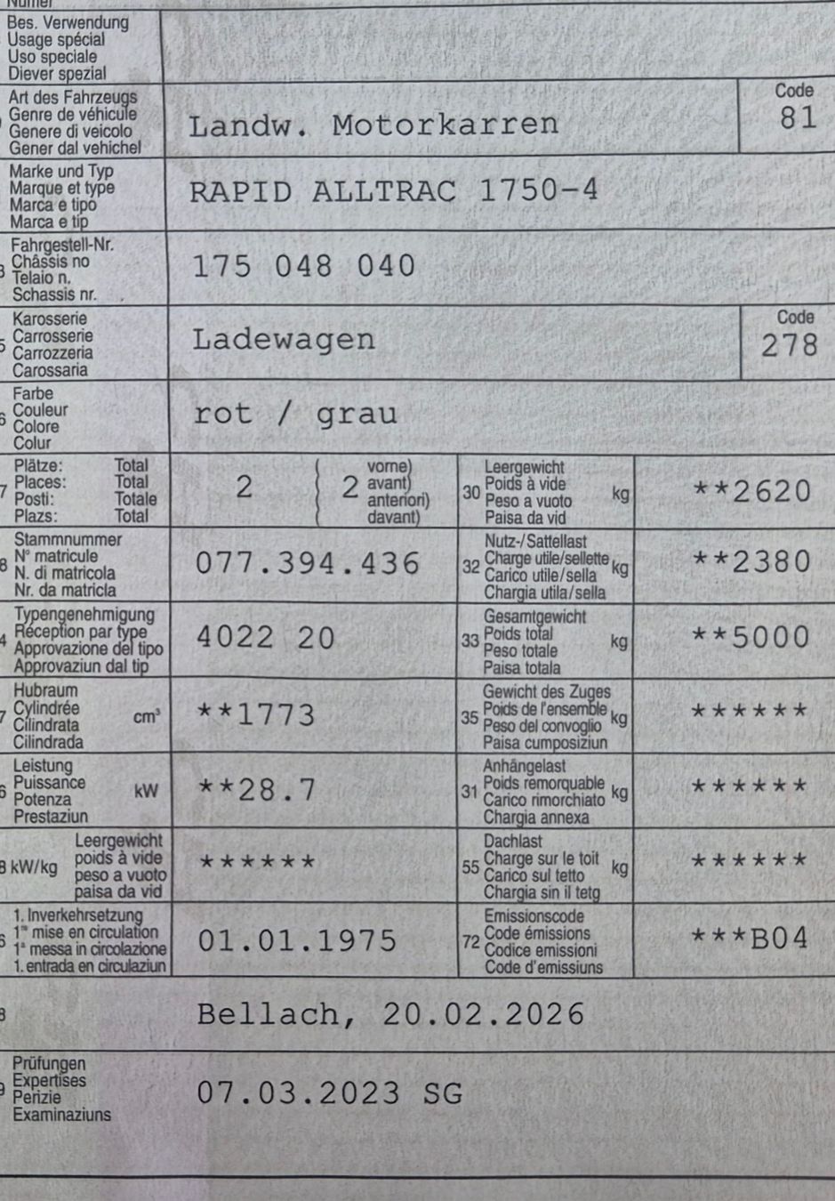 Rapid Traktoren: Rapid Alltrac 1750-4 – Gebraucht aus Balsthal von Yukon_88 6
