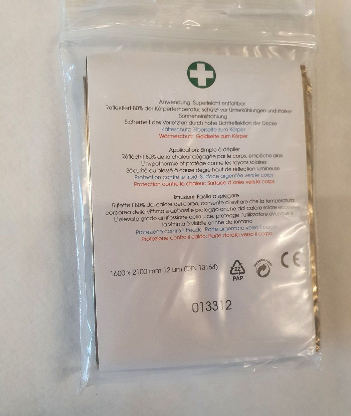 Coperte: Rettungsdecke – Nuovo e nell'imballaggio originale da Rickenbach SZ venduto da Adi_1 1