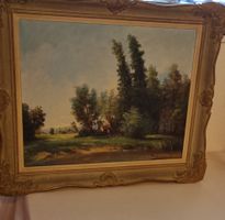 Quadro ad olio paesaggio,, vintage