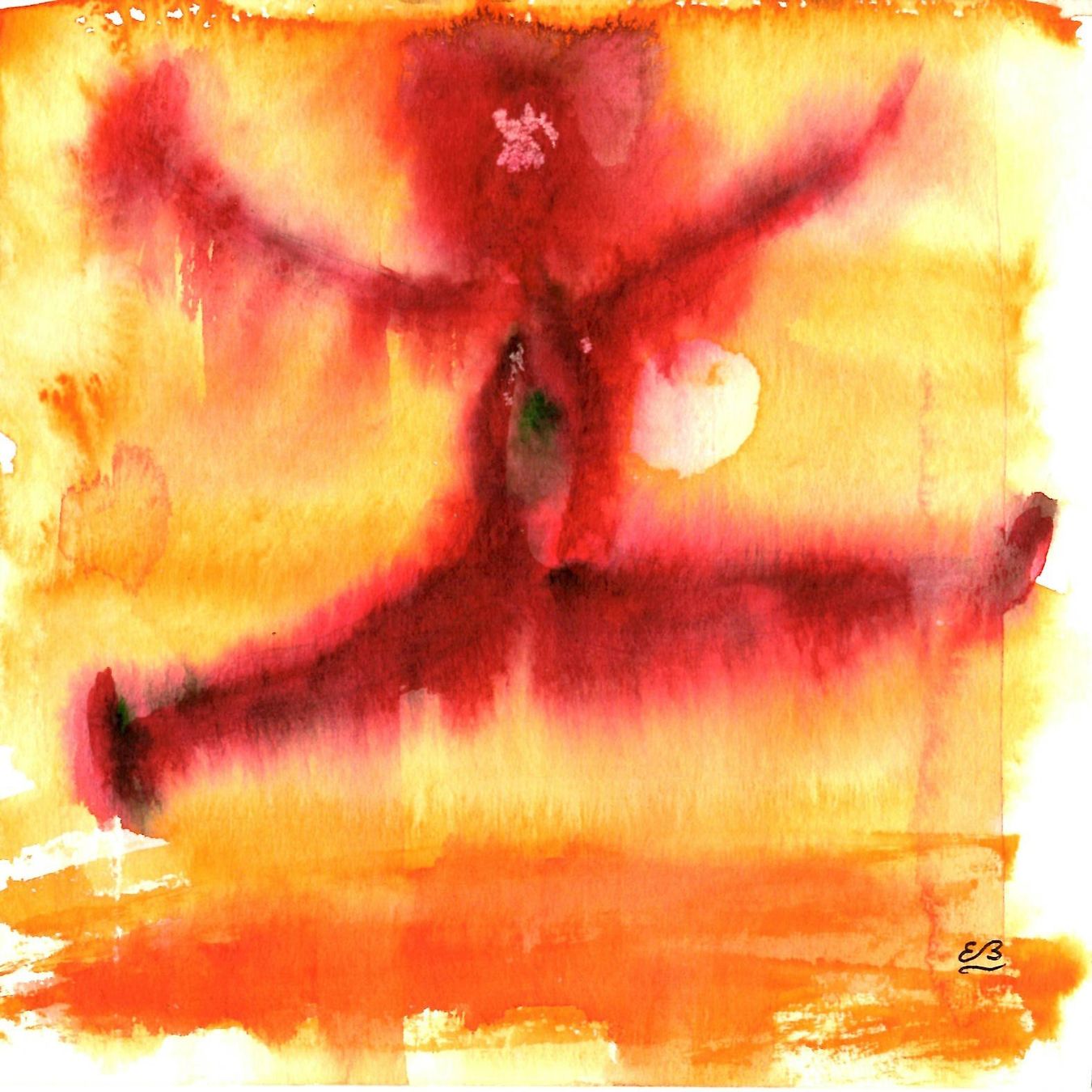 Dipinti: Aquarell: Körper rot II – Usato da Fribourg venduto da erw_68dx