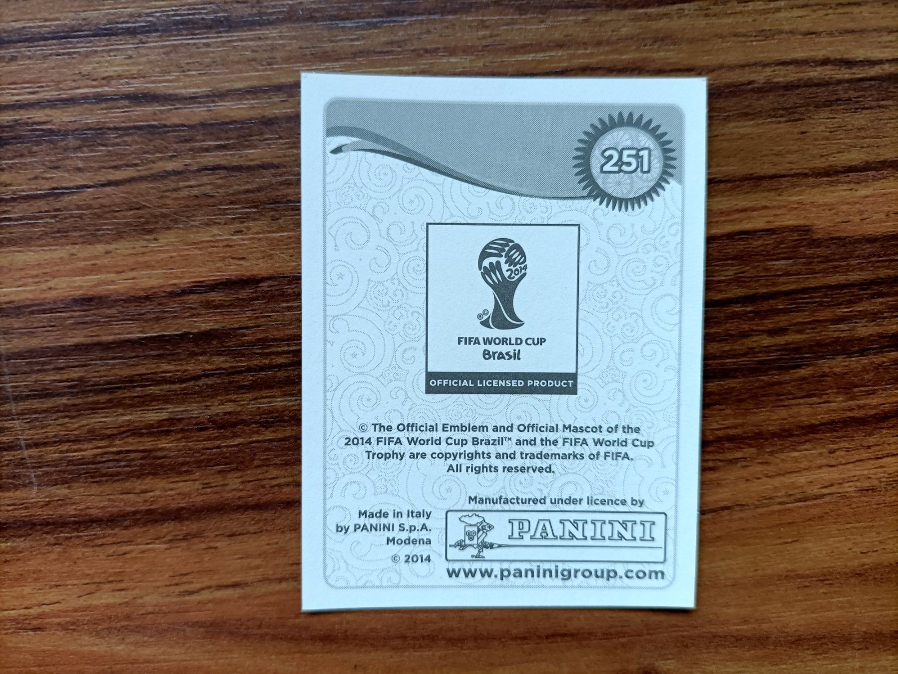 Panini Carte collezionabili: Panini-WM 2014 Nr. 251 Platinum Sticker – Nuovo (secondo la descrizione) da Hittnau venduto da stamps_and_coins 1