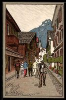 Engelberg, Strassenpartie mit Passanten