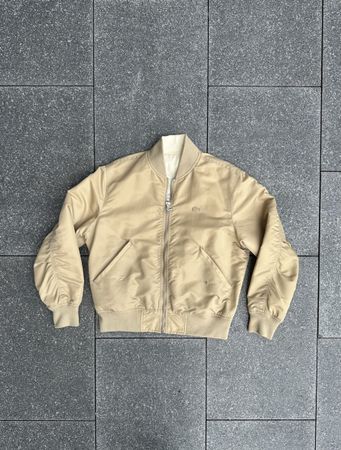 Lacoste Bomberjacke Wendbar Creme/Beige Grösse L guter Zusta