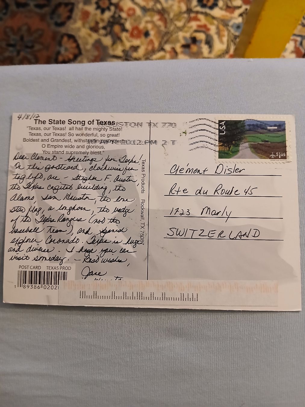Cartoline postali: Carte Postale Vintage du Texas - Édition Limitée! – Usato da Marly venduto da globetrotter1723 1