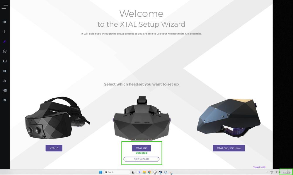 VR HEADSET XTAL 8K by VRgineers Compatibility: Steam VR (D