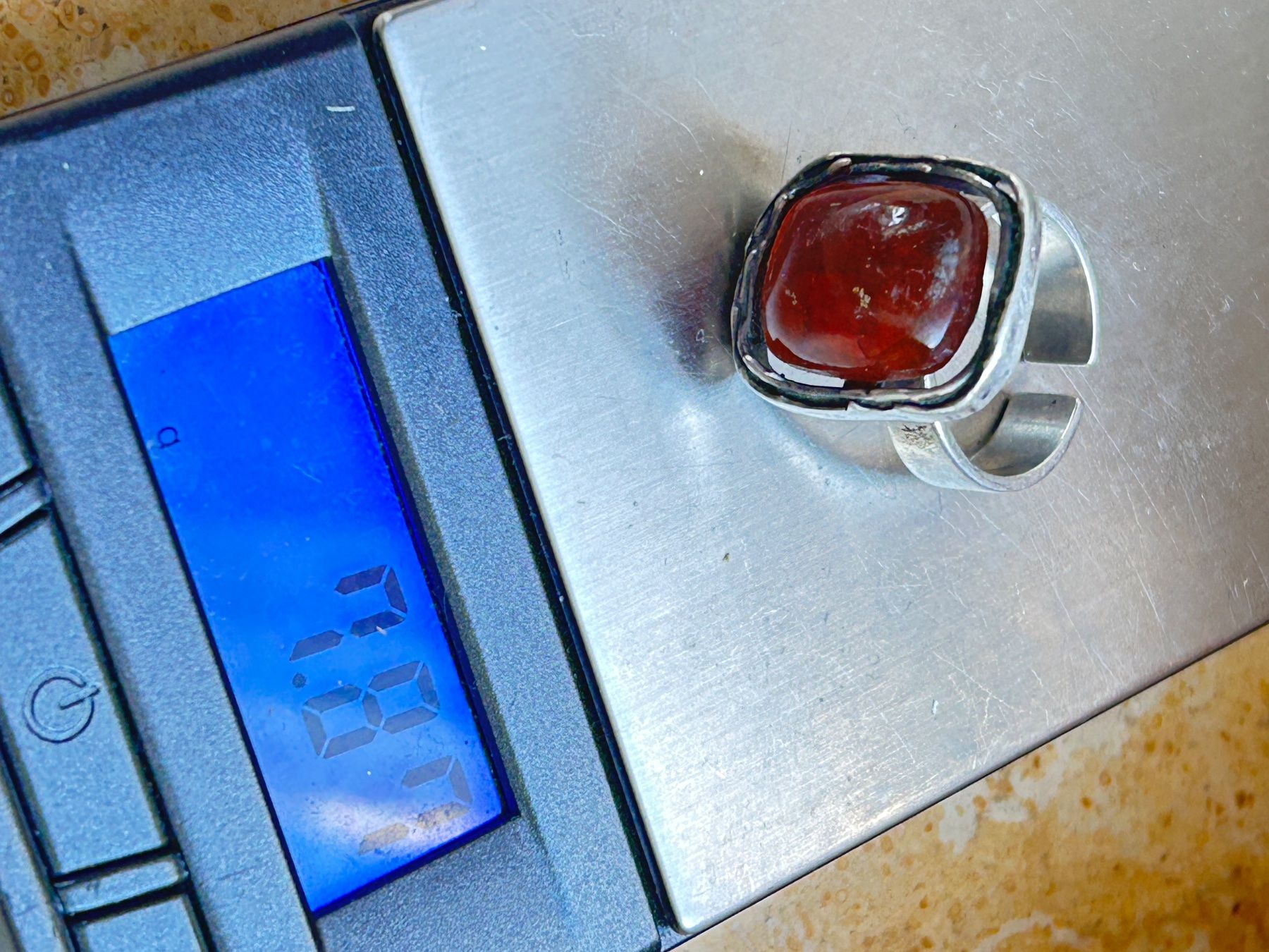 Anelli: Vintage Silberring Bernstein (55) – Usato da Dittingen venduto da Bellevista 8