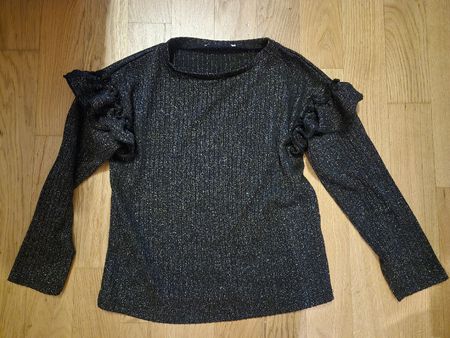 Primark Sparkly Girl's Outfit - Ruffle Shoulders - Size 128