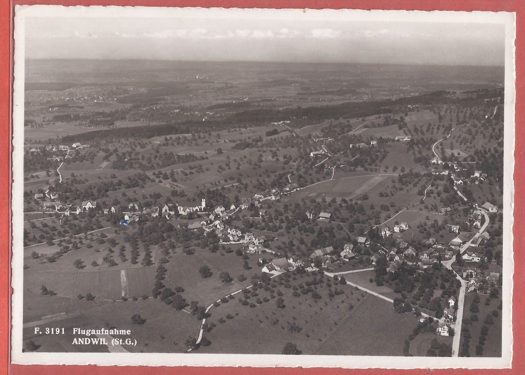 Cartoline postali: Andwil SG - Flugaufnahme 1952 – Usato da Fislisbach venduto da Porano
