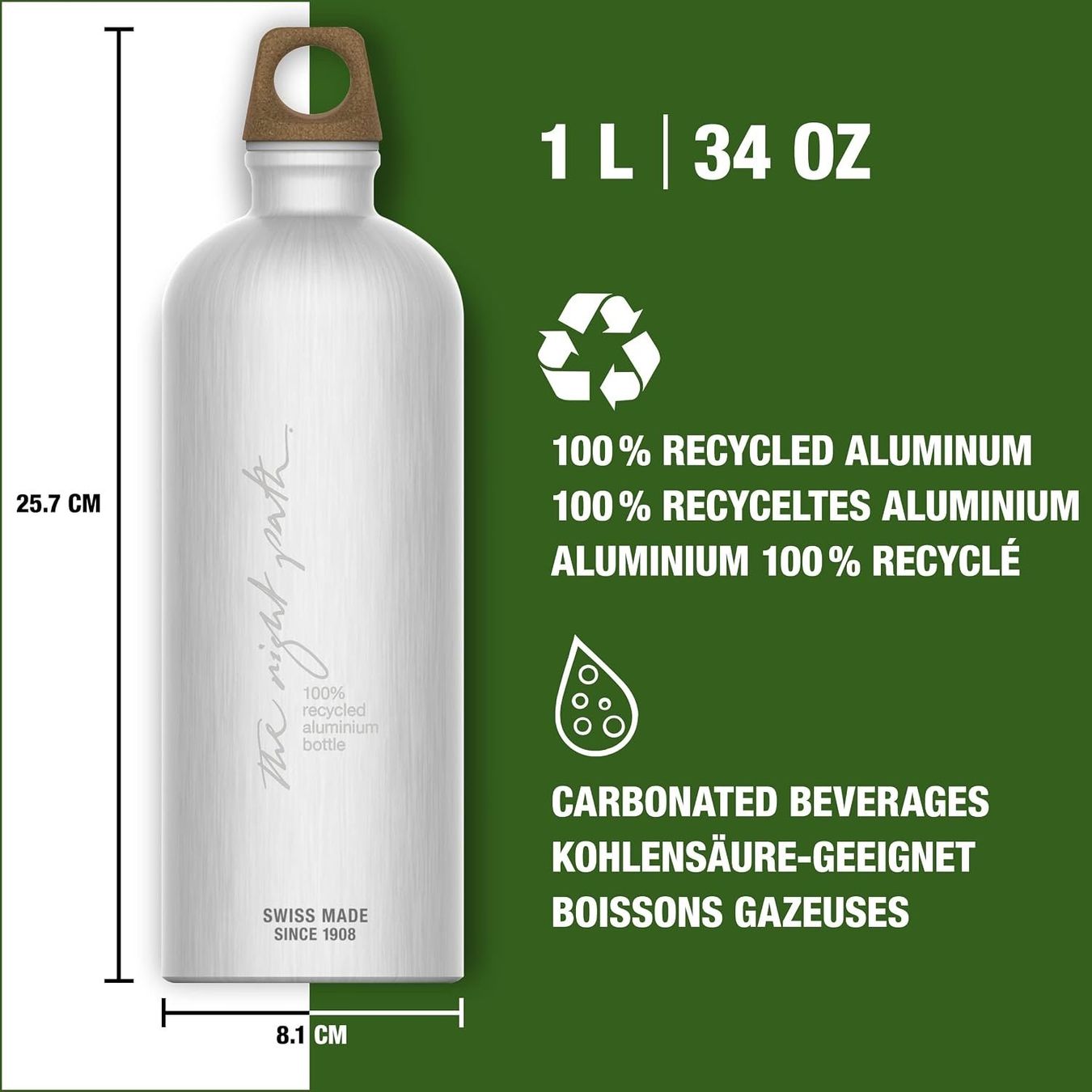 Sigg Gourdes & Thermos: SIGG Alu Trinkflasche 7.5dl oder 1L - Auswahl – Neuf avec emballage d'origine à Kägiswil par nick333 1