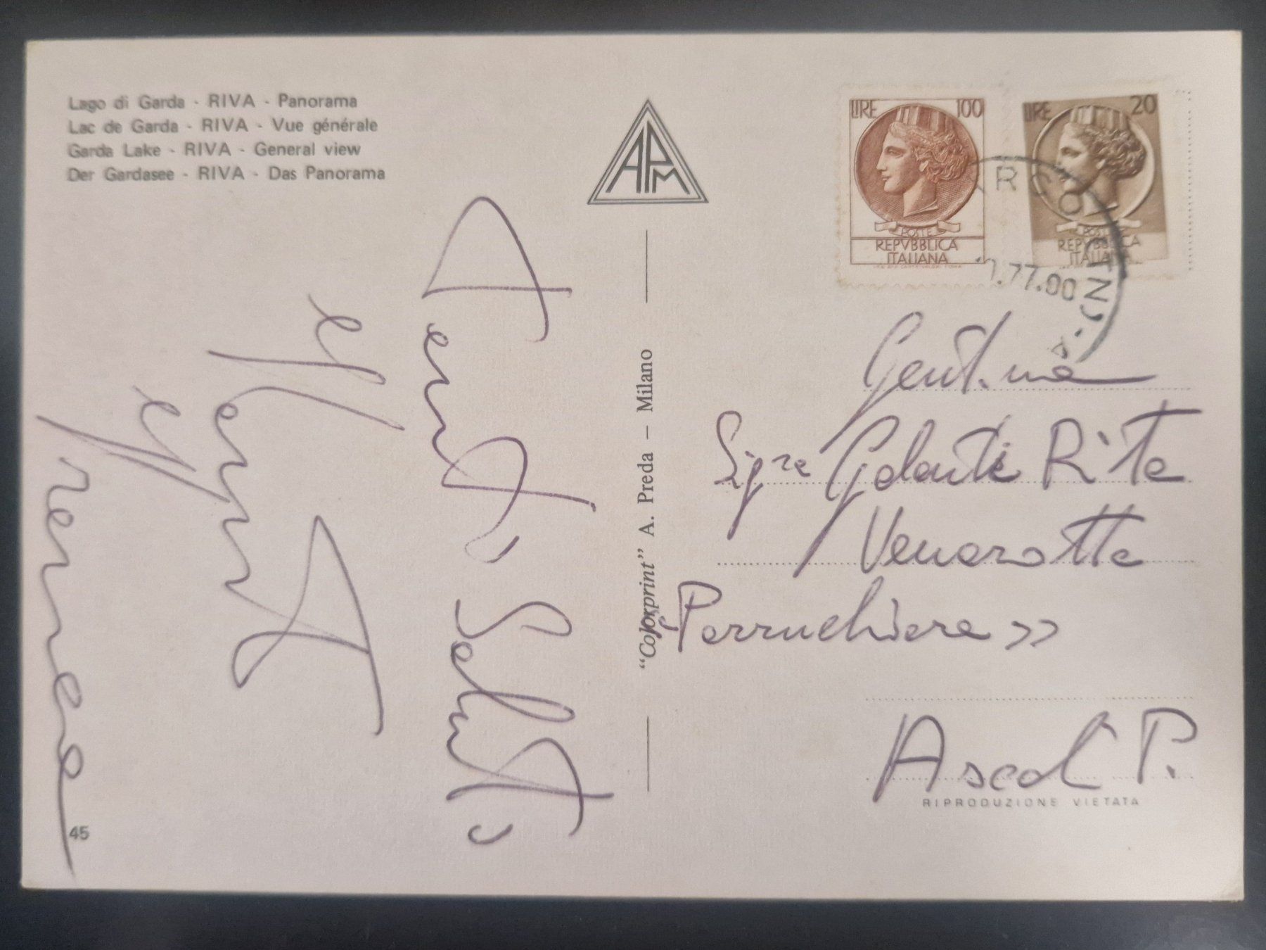 Cartoline postali: Riva am Gardasee 1977 – Usato da Melchnau venduto da Arthurius 1
