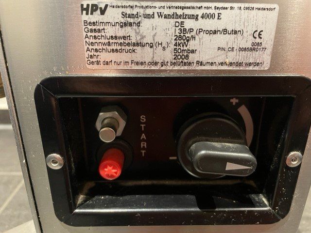 HPV Gewächshaus- Stand- und Wandheizung 4000 E mit Thermostat Heizung