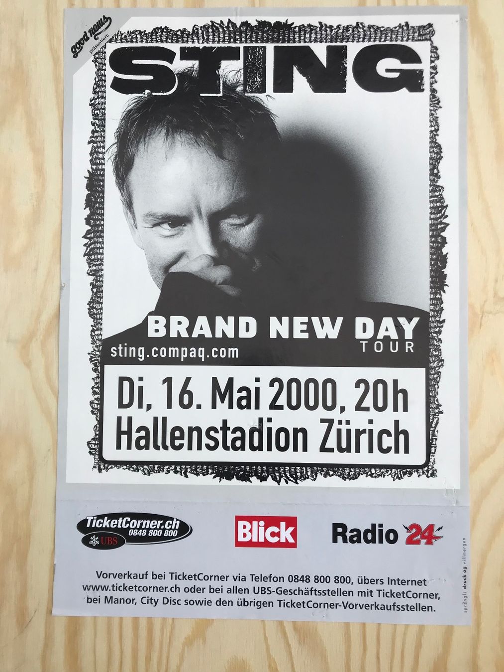 Foto & Immagini: Konzert Plakat Sting – Usato da Egolzwil venduto da Studart