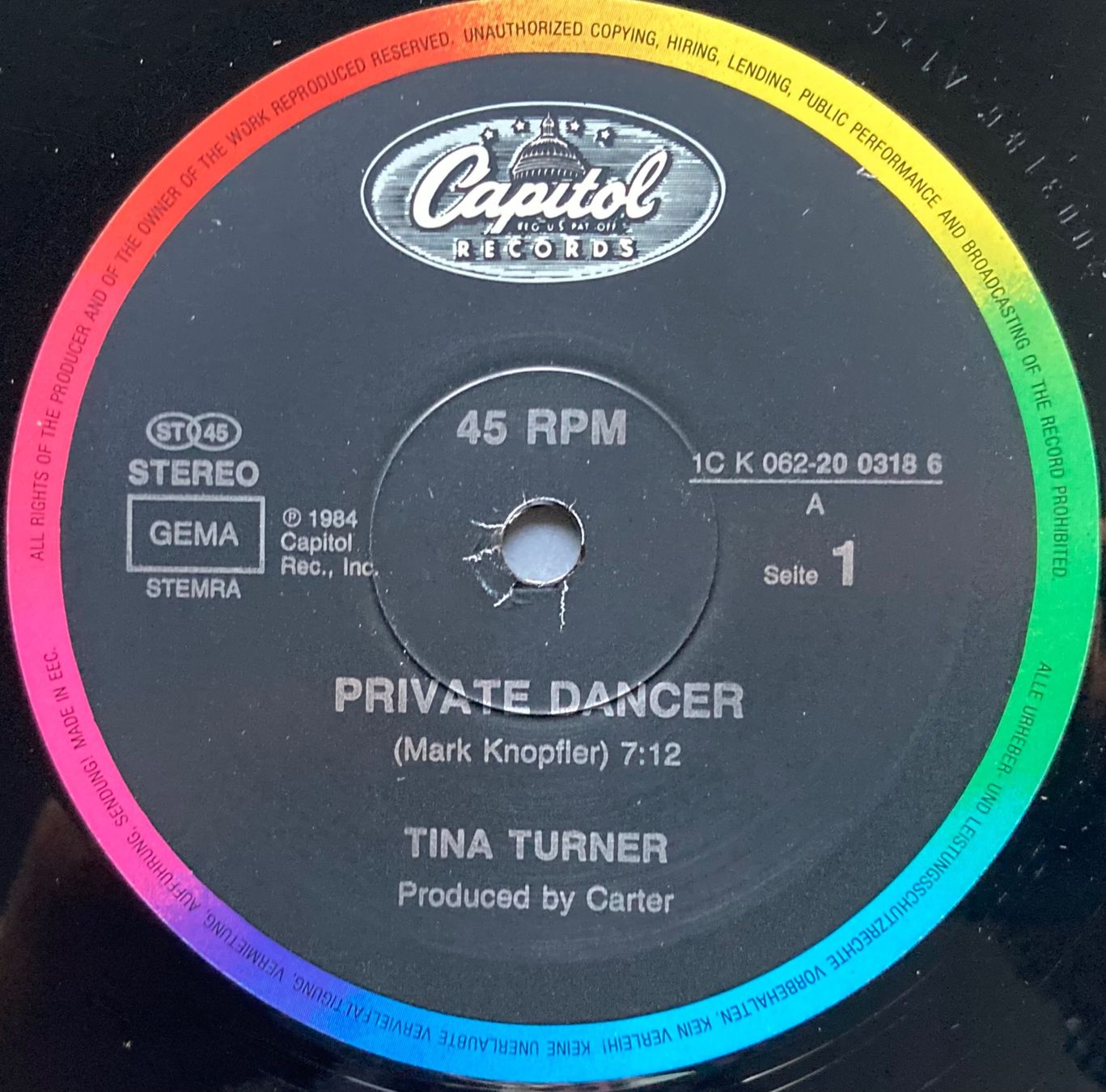 Schallplatten: TINA TURNER - PRIVATE DANCER (FULL LENGHT VERSION) – Gebraucht aus Poliez-Pittet von  2
