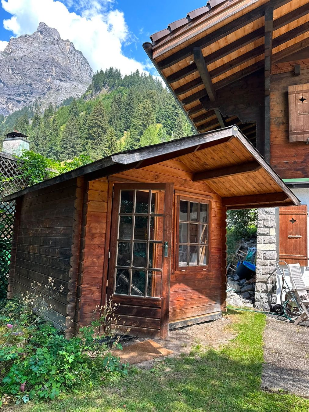 Gartenhaus Holz Chalet Typ natur, 2.7x2.7m guter Zustand (Gebraucht) in Kandersteg für CHF 200 – nur Abholung auf Ricardo kaufen