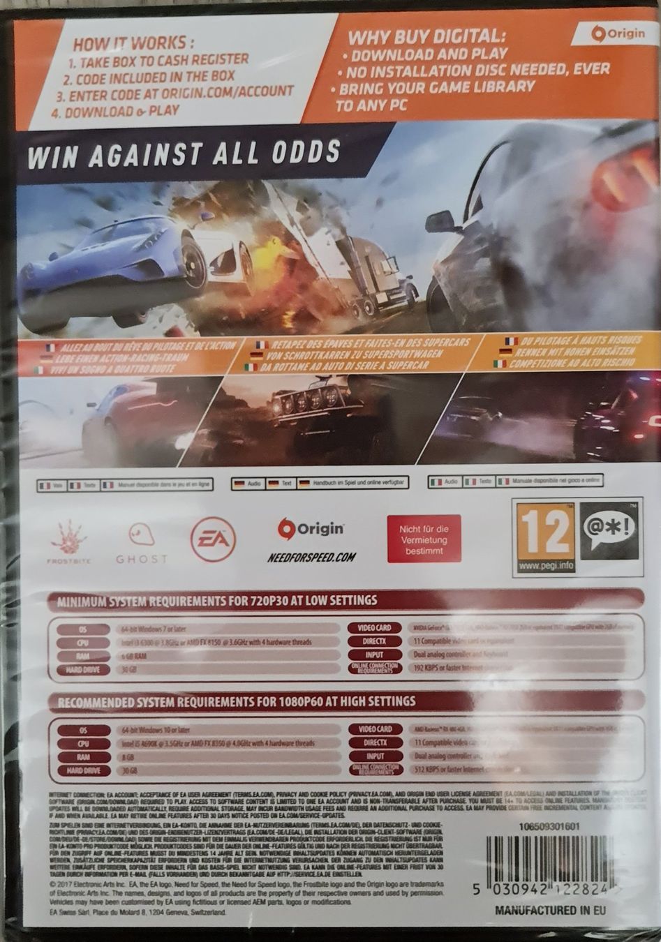 Spiele: Need 4 Speed Payback PC Neu&Ovp (Downloadcode in Hülle) – Neu und originalverpackt aus Effretikon von easyjones 1