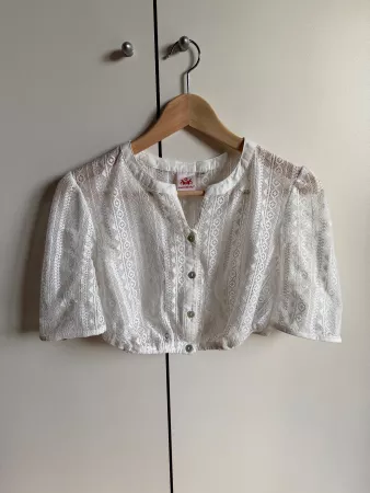 Spieth & Wensky Dirndlbluse Spitze weiss 36