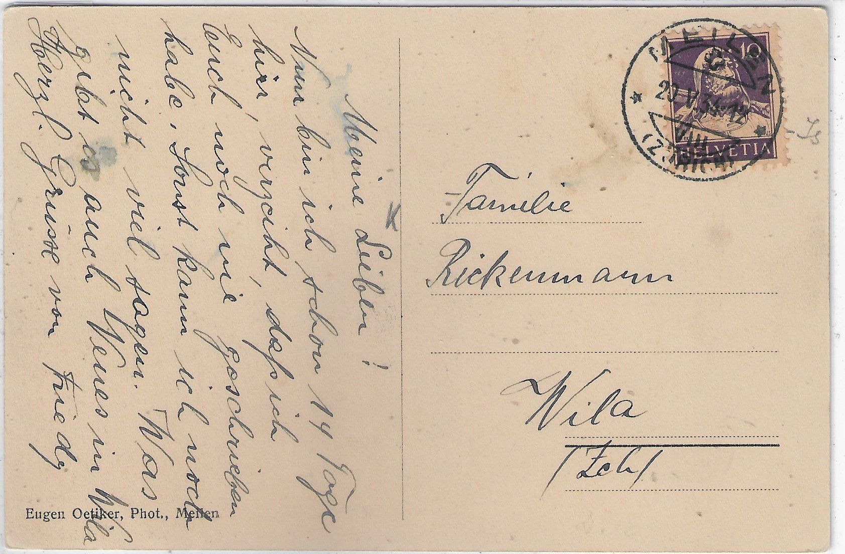 Cartes postales: Hohenegg - Meilen – D'occasion à Ettingen par Kartenplanet 1