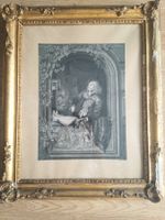 Tableau avec un cadre doré orné (47cmx59cm).
