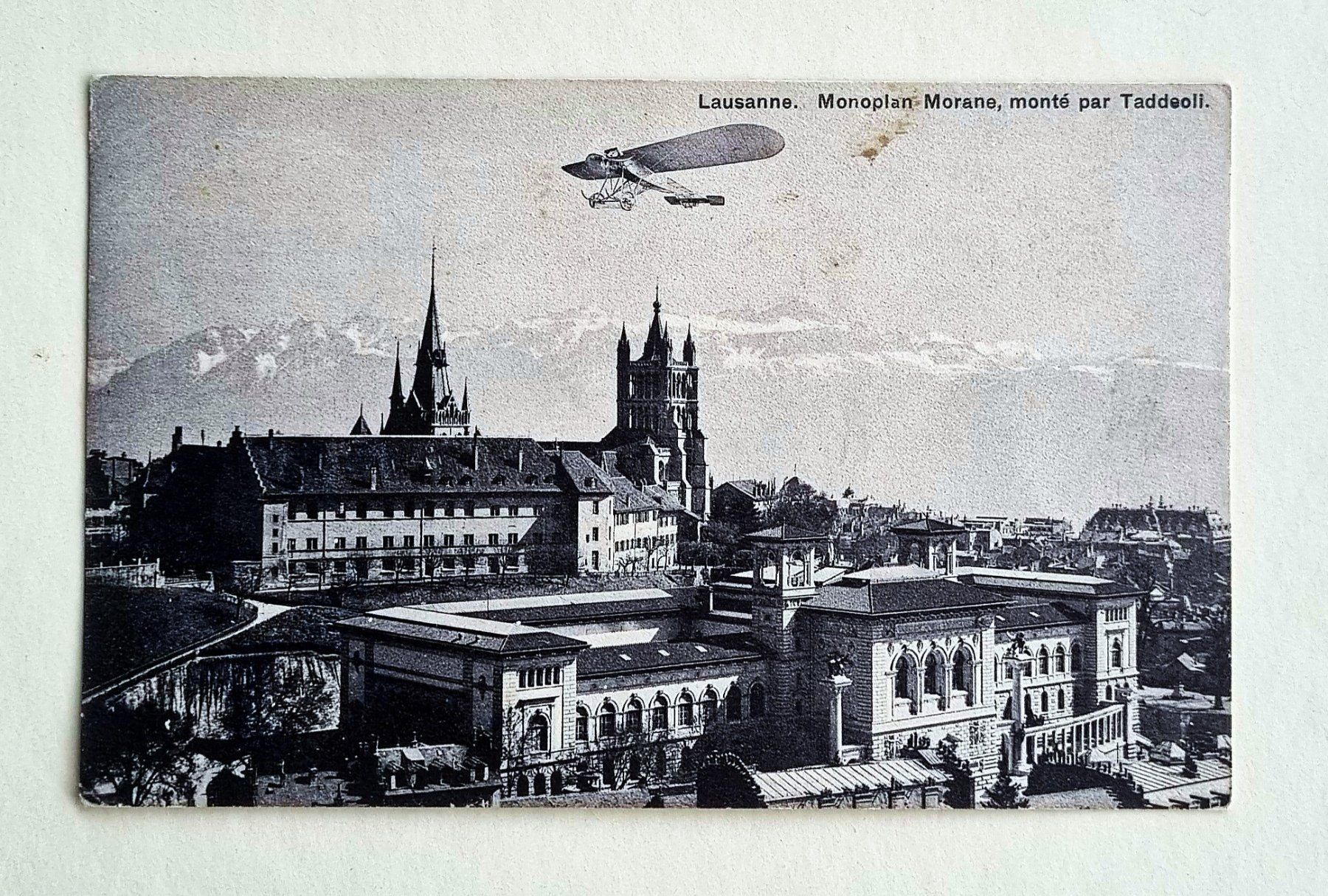 Cartoline postali: Lausanne - Aviatiker Taddeoli - Monoplan Morane – Usato da Rothrist venduto da RROENK